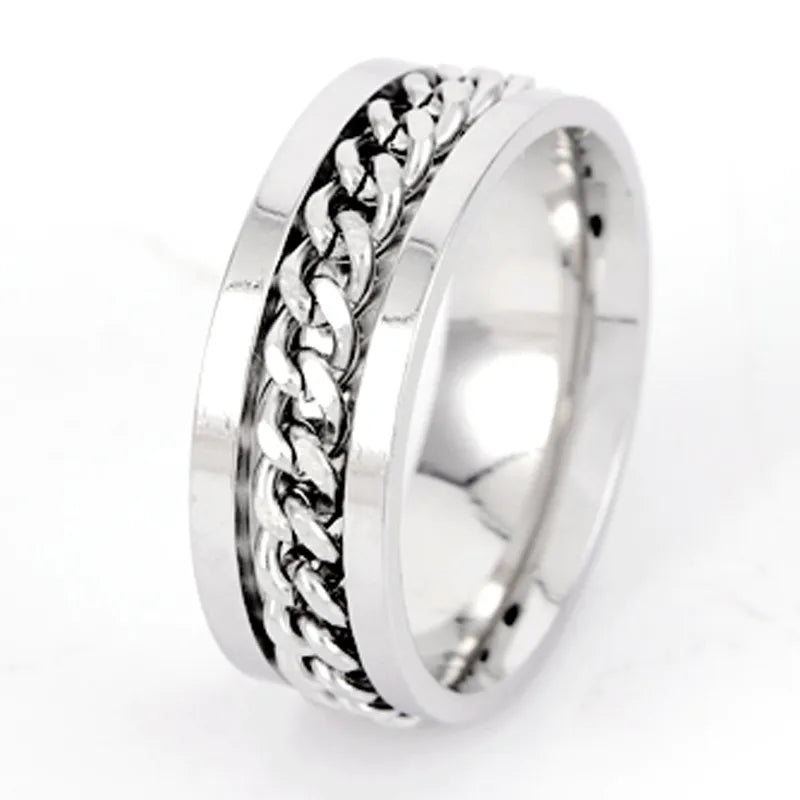 TITANIUM STEEL FIDGIT RING